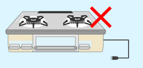 停電中に使えないガスコンロイメージ